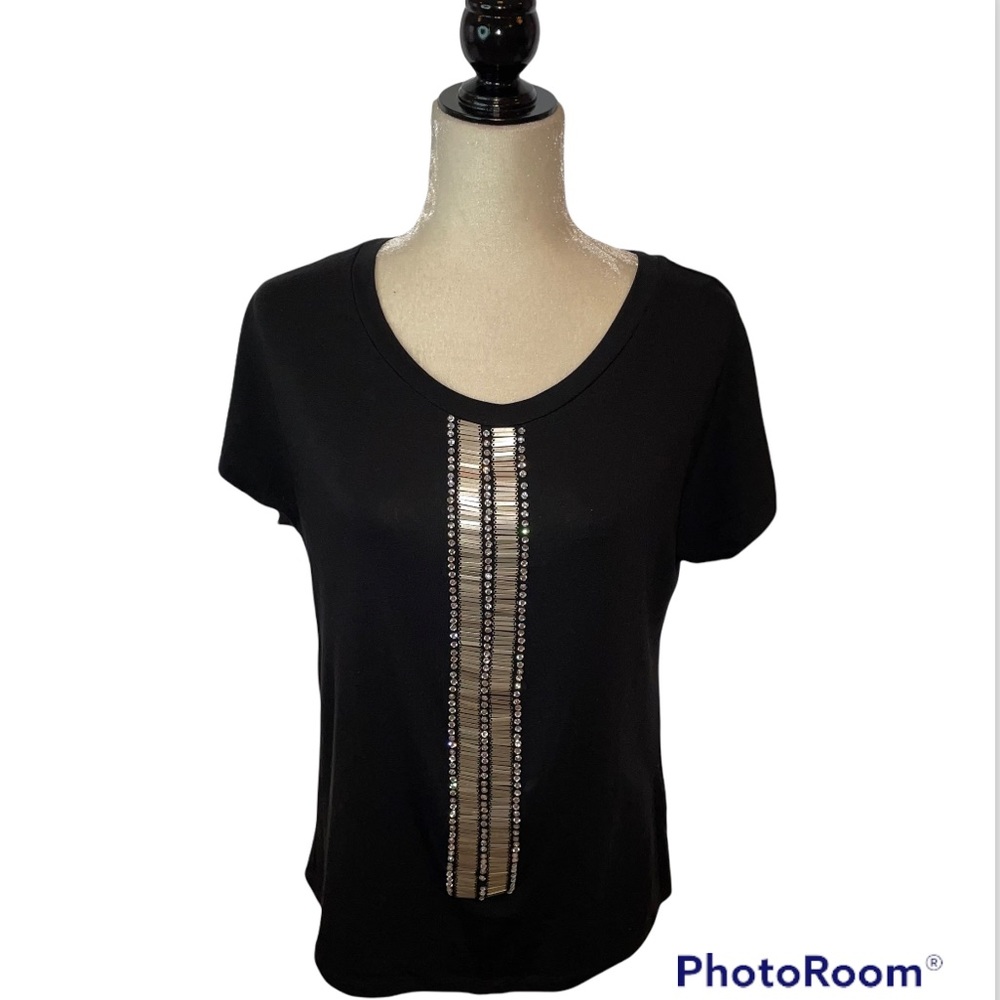 Sportmax Code Black Beaded Top